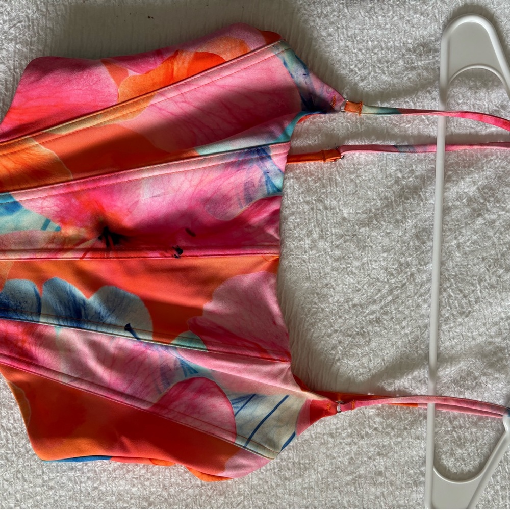 Floral Multicolor Corset Top